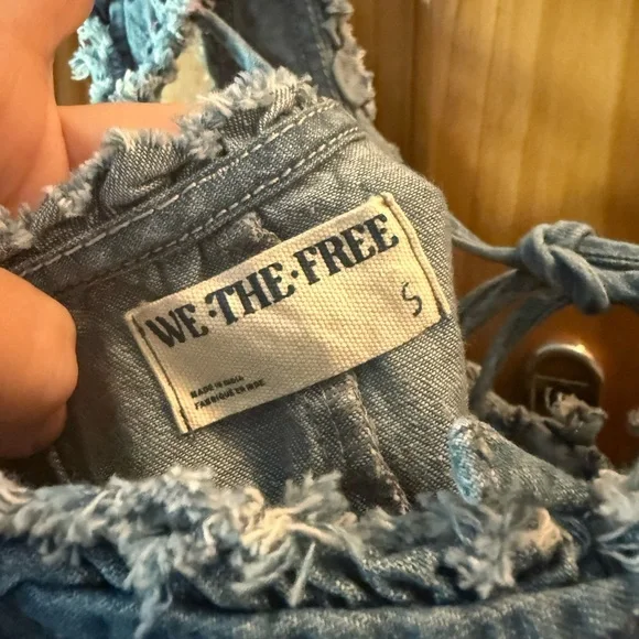 We The Free Light Blue Denium Ladies Romper - Picture 8 of 10